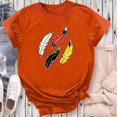 thumbnail image 4 of Dadaria Hauts pour Femmes Chemise Orange T-Shirt à Manches Courtes T-Shirt Col Rond Tee d'Été Chandail Blouses S, 4 of 5