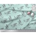 thumbnail image 3 of Soimoi Green Heavy Satin Fabric Branch & Bird Text Print Fabric by Yard 54 Inch Wide, 3 of 5