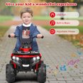 thumbnail image 2 of Gymax Kids Ride On Car 6V Battery Powered ATV w/4 Anti-skid Wheels Music Player Red, 2 of 8