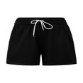 thumbnail image 3 of Women Loosing Sports Shorts Solid Color Elastic Waist Sweatpants, 3 of 6