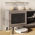 thumbnail image 3 of Bestier 63 inch Rattan TV Stand for TVs up to 75 Inch，with Sliding Doors &2 Tier Storage Shelves, Grey, 3 of 8