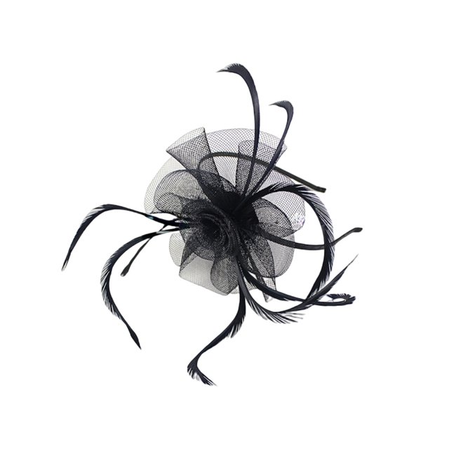 pitrice 1/2/3/5 Maille Fascinator Femmes Coiffure Prom Maquillage Nuptiale Scène Réglable Performance Photo Coiffe Fille Bande de Cheveux Noir 5PCS