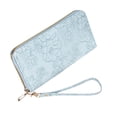 thumbnail image 2 of Gspmoly Portefeuille pour Femmes, Portefeuille Long pour Femmes avec Corde de Suspension Fermeture Éclair Multifonctionnelle Multiples Fentes pour Cartes Portefeuille à Fermeture Éclair Imprimée Portefeuille pour Dames Bleu Taille Unique, 2 of 4