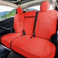 thumbnail image 2 of FH Group Faux Leather Custom Fit Car Seat Covers for 2020-2024 Tesla Model Y Rear Seat Solid Red, 2 of 4