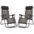 thumbnail image 4 of Gymax Set of 2 Folding Rattan Patio Lounge Chair Recliner w/ Headrest, 4 of 10