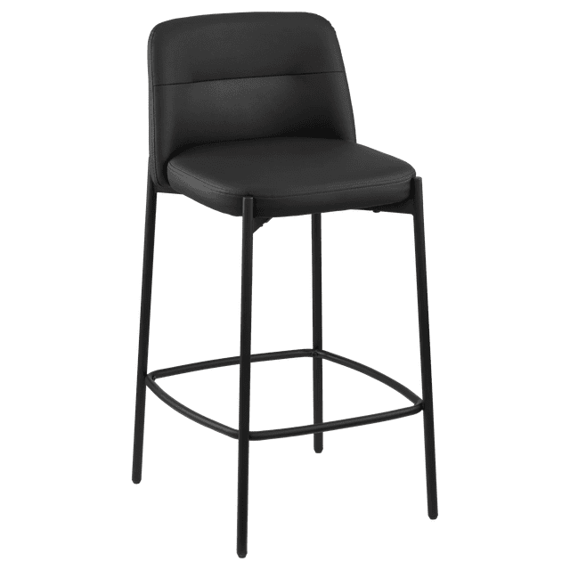 Bouclair Tabouret de Bar en Similicuir Noir et Métal