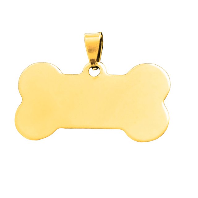 HEVIRGO Mignon Personnalisé Gravé en Acier Inoxydable Chien Chats Nom d'Identification Blanc d'Os Tags