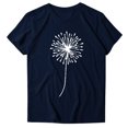 thumbnail image 5 of Chemises d'Été pour Femmes Manches Courtes Imprimé Tee Ample Col Rond Blouse Hauts d'Été pour Femmes Marine m, 5 of 5