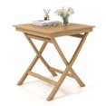 thumbnail image 1 of Gymax 27.5'' Bistro Table w/ Slatted Tabletop Sturdy Wood Frame & Thickened Top Patio, 1 of 6