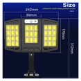 thumbnail image 4 of 10000Lm LED Solar Parking Lot Lights Solar Lamp Powered Sunlight Waterproof PIR Motion Sensor Street Light For Garden Decoration ,Energy Saving and Security, 4 of 7