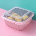 thumbnail image 1 of Kitchen Colander Filter Leachate -function Double Layer Household Half Bags Storage Food Storage Bags Reusable Dishwasher Freezer Bag Stand up Reusable Silicone Pouches Baby Food Reusable Toaster Bag, 1 of 1