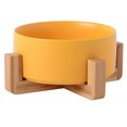thumbnail image 1 of Zootealy Ceramic Cat Dog Bowl with Anti-Slip Bamboo Stand, 1 of 6