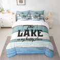thumbnail image 2 of YST Vintage Lake House Comforter Set with Sheets, 7-Piece, Rustic Old Barn Door, Full, 2 of 5