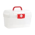 thumbnail image 2 of First Aid Storage Box Multi Layer Detachable Tray Large Capacity Bin First Aid Storage Case Organizer for Travel Hiking Family Car L, 2 of 8