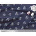 thumbnail image 2 of Soimoi Satin Silk Fabric Floral Block Print Sewing Fabric Yard 42 Inch Wide, 2 of 3
