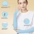 thumbnail image 2 of 1 Pair Arm Sleeves UV Protection High Elasticity Nylon Sweat Absorbing Cooling Cycling Arm Sleeves for Exercise, 2 of 7