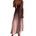 thumbnail image 1 of Tumotour Robes d'Été pour Femmes, Camisole Trapèze Longue et Fluide, Robe Maxi à Col en V Sans Manches à Bretelles Spaghetti, Robe Soleil Évasée à Volants Bohème Imprimée pour Plage, Sorties, Fête, Rendez-Vous, Vacances, 1 of 4