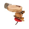 thumbnail image 4 of Bird Cage Perch Platform, Natural Bite Resistant Round Wooden Stand Platform Nutritious  For Birds S, 4 of 8