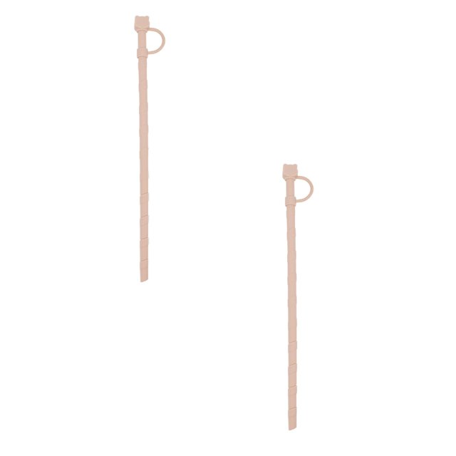 Oleegame 2PC Straw Accessories Reusable Silicone Set Baby Feeding Girl Cup Accessories For Kitchen Bar