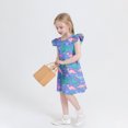 thumbnail image 3 of RXIRUCGD 2025 Vêtements d'Été pour Enfants Robe d'Été à Manches à Volants pour Filles 4-14T, 3 of 7