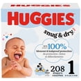 thumbnail image 1 of Huggies Snug & Dry Baby Diapers, Size 1 (8-14 lbs), 208 Count, 1 of 8