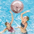 thumbnail image 1 of PVC Inflatable Beach Balls Glitter Transparent Beach Balls Water Play Toy Outdoor Floating Sports Balls, 1 of 9