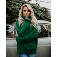 thumbnail image 2 of U.Vomade Women's Turtleneck Chunky Long Sleeve Sweaters Tops Color Block Knitted Pullover Jumper, 2 of 6