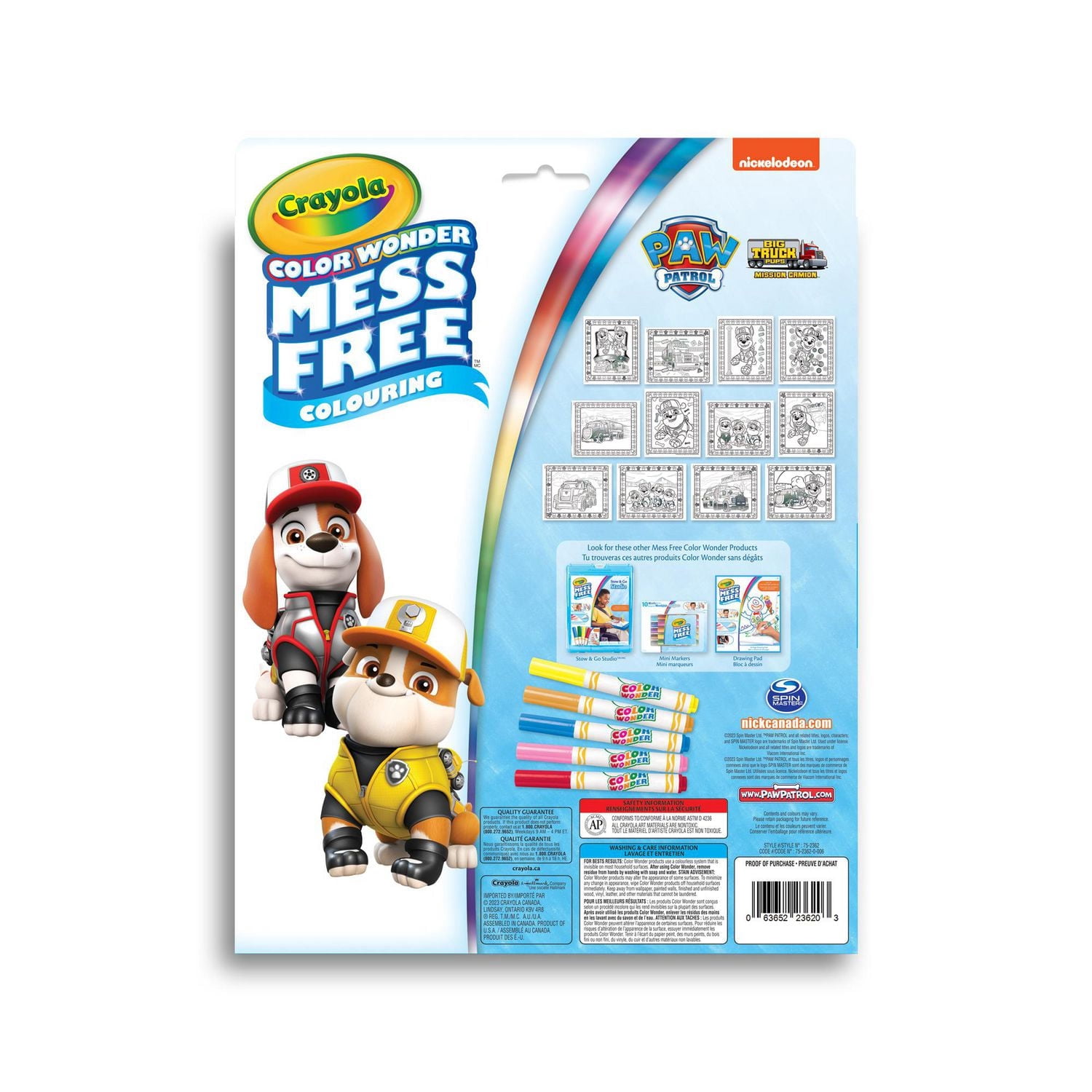 Ens. Color Wonder de La Pat' Patrouille par Crayola