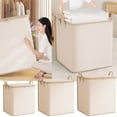 thumbnail image 1 of Meiiso storage Box, storage Bag Large Capacity Folding Clothes Portable Wardrobe Classification Clothes storage Box with Reinforced Handle Zipper suitable for Home Quilt Pillow Blanket Bedding Quilt, 1 of 6