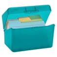 thumbnail image 1 of 1 Pc Index Card Box - Index Card Holder Notecard Box Recipe Card Box Plastic Storage Organizer for Filling Index Cards, Note cards, Flashcards, Recipes and Addresses, 1 of 8