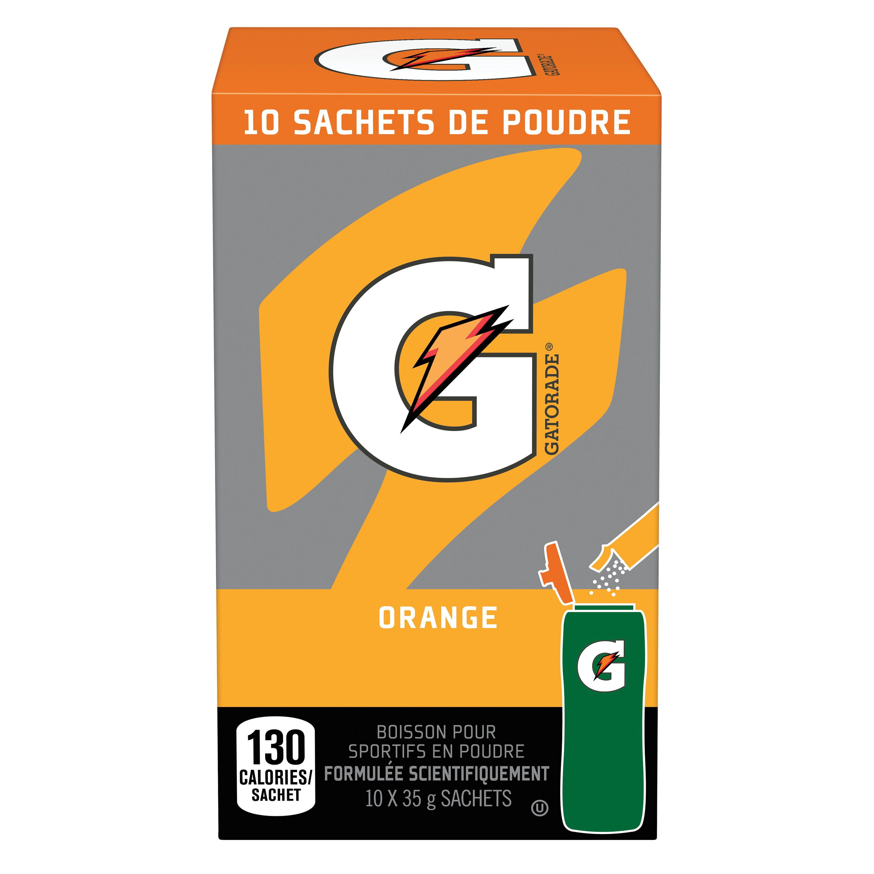 Gatorade Poudre Boisson Sportive Orange 10 x 35 g, Sachets