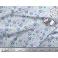 thumbnail image 2 of Soimoi Blue Poly Georgette Fabric Text & Cupcakes Food Print Sewing Fabric Yard 42 Inch Wide, 2 of 6
