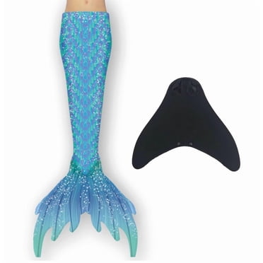 Girl Mermaid Tail with Monofin blue—PA