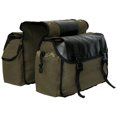 thumbnail image 1 of Canvas Bike Double Pannier Bags Water Resistant Rack Large Pockets, 1 of 7
