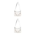 thumbnail image 4 of maskred Sac sous-Bras pour Femmes à la Mode et Polyvalent pour Tous les Jours Large Blanc 2Set, 4 of 6