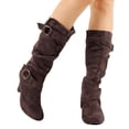 thumbnail image 2 of Kcodviy Bottes Mi-Hautes pour Femmes de Commerce Extérieur d'Automne et d'Hiver Nouvelles Mi-Hautes pour Femmes à Talon Moyen à Enfiler Mi-Hautes pour Femmes, 2 of 6