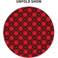 thumbnail image 4 of Valentines Tablecloth 60 Inch Round Plaid Table Cloth Valentine''s Day Decorations Tablecloth Red Love Heart Table Cover Washable Polyester Tablecloth for Party Holiday Kitchen Dining Room Decor, 4 of 5
