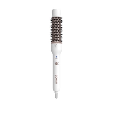 Conair Double Ceramic Thermal Round Brush, 1.25 inch Barrel, White, Gift for Her, 1 Pk