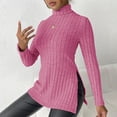 thumbnail image 5 of AherBiu Womens Sweater Tops Long Sleeve Turtleneck Ribble Knit Slim Pullover Tunic Sweaters Shirt Blouse, 5 of 5