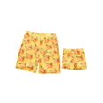thumbnail image 4 of Faithtur Family Matching Swimsuit, Orange Print Sleeveless Bikini Set Swimming Trunks Bathing Suit, 4 of 5