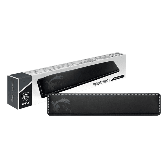 MSI Vigor WR01 Repose-Poignet, Coussin Rafraîchissant Infusé de Gel, Revêtement Antibactérien