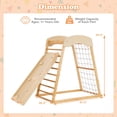thumbnail image 3 of Costway 6-in-1 Wood Jungle Gym Montessori Climbing Play Set with Double-sided Ramp Natural, 3 of 9