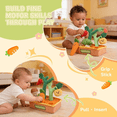 thumbnail image 3 of Sensory Pull Out Vegetable Toy for Toddlers 1-3, Fine Motor Skill Montessori Baby Toy with Carrots & Radishes, Educational Gift for Boys Girls 1-2 Year Old, 3 of 9