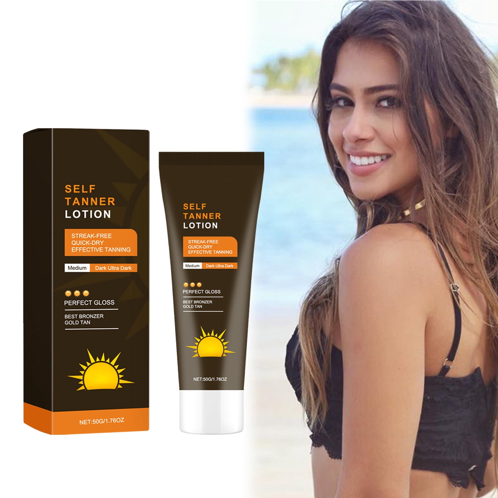 WIFKLSIIPG Self Tanning Lotion Tanning Bed Sunless Tanning Moisturizer Natural Ingredients Oil Suitable for All Skin Types
