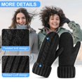 thumbnail image 2 of Warmth For Every Winter Moment: Comfortable Thick & Cozy Winter Gloves With Shu Cable Knit Design, 2 of 6