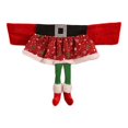 thumbnail image 1 of Christmas Santa Claus Elf Legs Dining Chair Back Cover Kitchen Festive Decor Christmas Chair Cover, 1 of 8