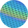thumbnail image 1 of Ahgly Company Tapis Rond Lavable en Machine Intérieur Transitionnel Turquoise Vert, 5 Pieds Rond, 1 of 7