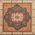 thumbnail image 1 of Ahgly Company Indoor Square Abstract Dark Sienna Brown Abstract Area Rugs, 4' Square, 1 of 6
