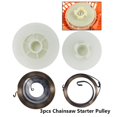 thumbnail image 2 of 3pcs Chainsaw Recoil Starter Pulley Spring Kit Fit Chainsaw 4500 5200 Durable, 2 of 3
