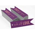thumbnail image 2 of Inkdotpot Pack Of 50 Real Rose Gold Foil Paper Tag Made With Love Text Favor Hang Tag, 2 of 6